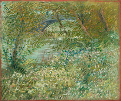 Vincent van Gogh, Rivieroever in de lente, 1887, Olieverf op doek, 48,9 × 58,1 cm, Dallas Museum of Art, Schenking van dhr. en mevr. Eugene McDermott ter nagedachtenis aan Arthur Berger
