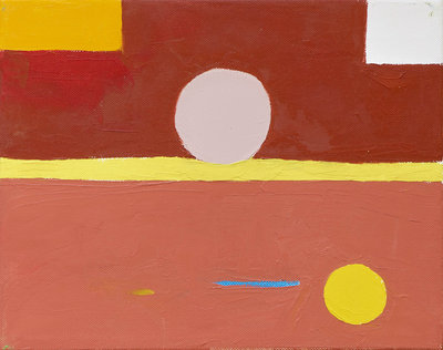 Etel Adnan, Untitled, 2010, Oil on canvas. Collection Mudam Luxembourg, Musée d'Art Moderne Grand-Duc Jean