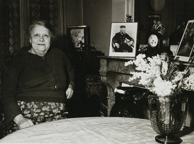 Archive photo of Marcelle Roulin at the age of 67, 1955