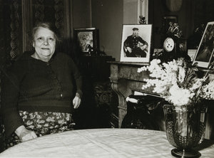 Archive photo of Marcelle Roulin at the age of 67, 1955