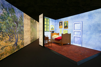 The painting 'The Bedroom' comes to life in the Meet Vincent Van Gogh Experience.