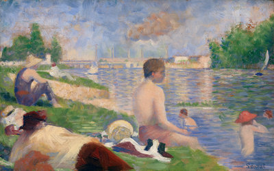 Georges Seurat, Final Study for Bathers at Asnières, 1883, The Art Institute of Chicago Gift of the Adele R. Levy Fund, Inc.