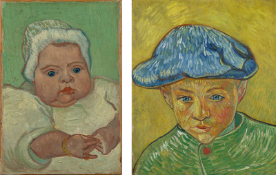 Left:  Vincent van Gogh, Marcelle Roulin, 1888, Van Gogh Museum, Amsterdam (Vincent van Gogh Foundation). Right: Vincent van Gogh, Camille Roulin, 1888, Van Gogh Museum, Amsterdam (Vincent van Gogh Foundation)