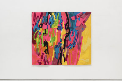 Etel Adnan, Herfstbos (Forêt automnale), 2015, © The Estate of Etel Adnan - Courtesy Galerie Lelong & Co.