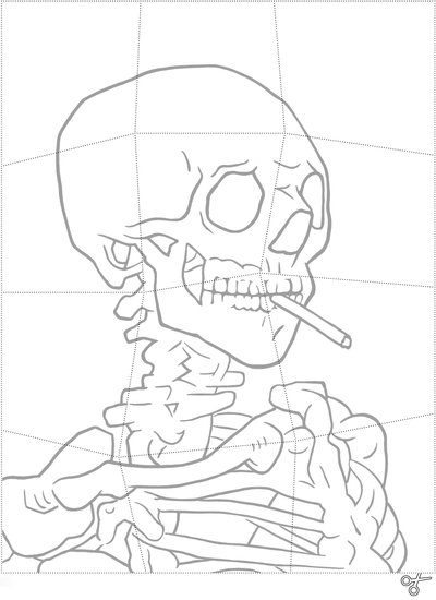 Colouring Puzzle Skeleton