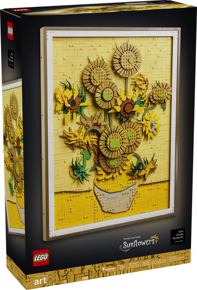 Front of the box of the LEGO Art Vincent van Gogh - Sunflowers set