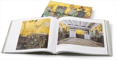 Image of a spread in the catalogue of the Kiefer exhibition