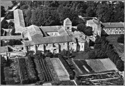 Aerial photo of the mental hospital Saint-Paul-de-Mausole in Saint-Rémy. Vincent van Gogh was admitted there from May 1889 until May 1890.