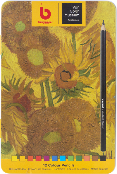 The Bruynzeel Sunflowers colour pencils box by Royal Talens x Van Gogh Museum 