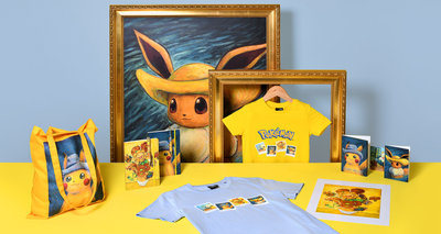 A range of Pokémon x Van Gogh Museum collectibles and gifts from the museum's webshop