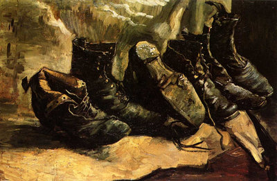 Vincent van Gogh, Drie paar schoenen, 1886-1887 Harvard Art Museums. Fogg Art Museum, Cambridge, USA