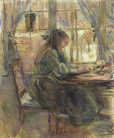 Berthe Morisot, Young Girl Writing, 1891, Wikimedia Commons